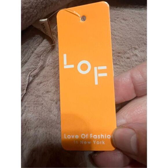 Love Of Fashion Faux Fur/Faux Suede Open Vest One Size Beige NWT - Picture 4 of 7